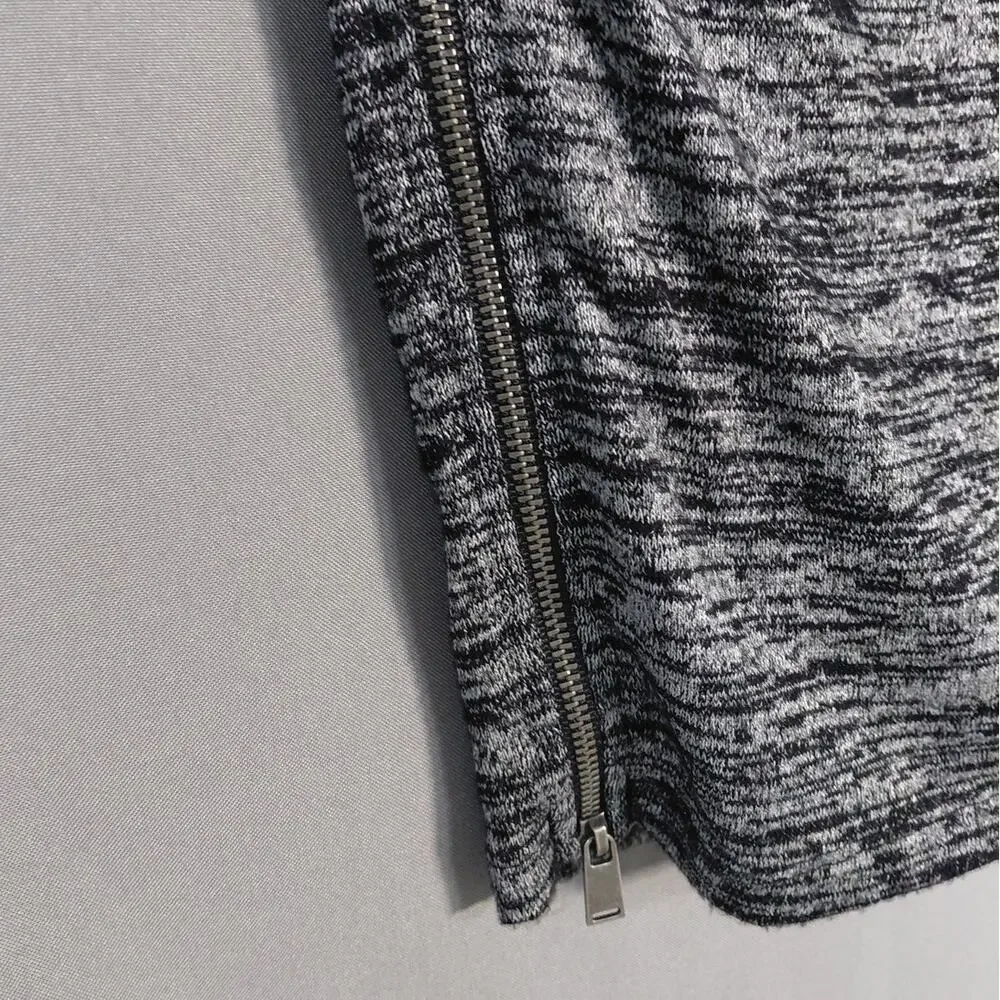 Express Gray Pencil Midi Knit Lined Skirt Women Size XS